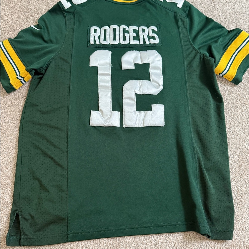 Aaron Rodgers Green Bay Packer Football Home Jersey